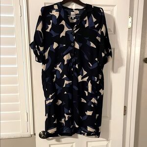 NIC+ZOE Black and Blue Abstract Dress